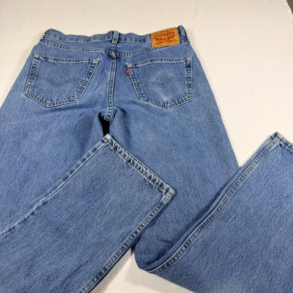 Levi's 550 Relaxed Fit Jeans 33x34 Blue Medium Wash Tapered Leg Cotton Denim